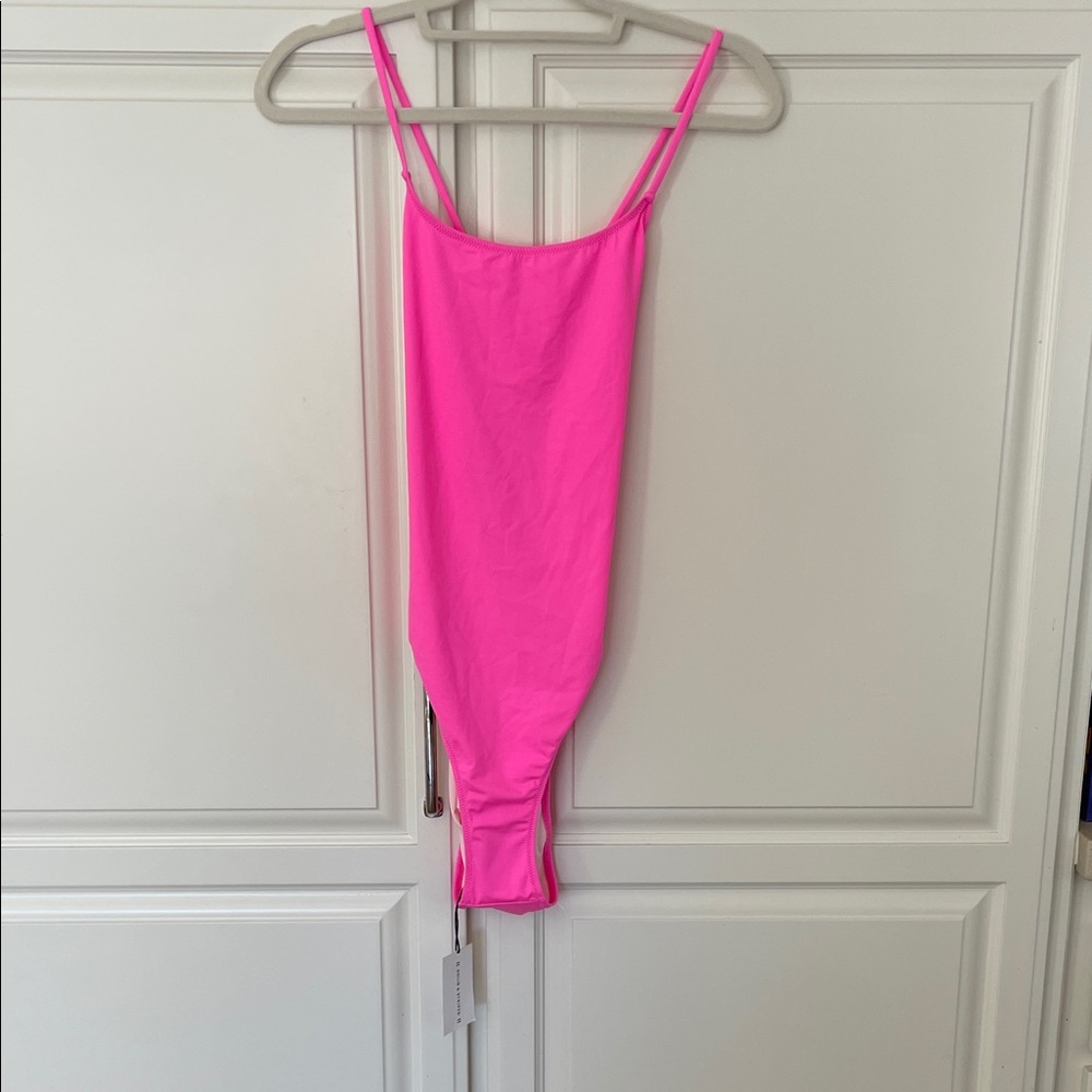 SOLID & STRIPED Vibrant Pink swimsuit